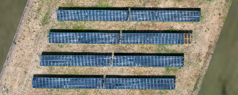 Solar farm inspection with a drone