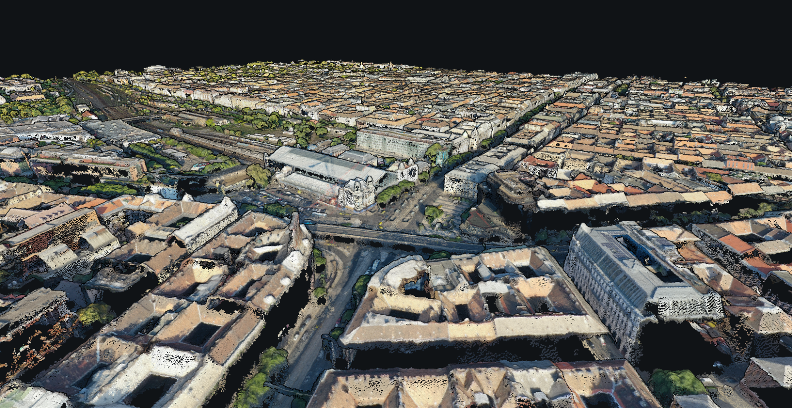 3D point cloud of a city
