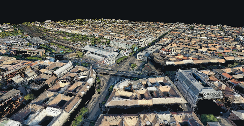 3D point cloud of a city
