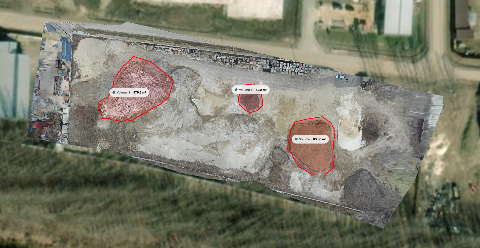 Stockpile measurements in field